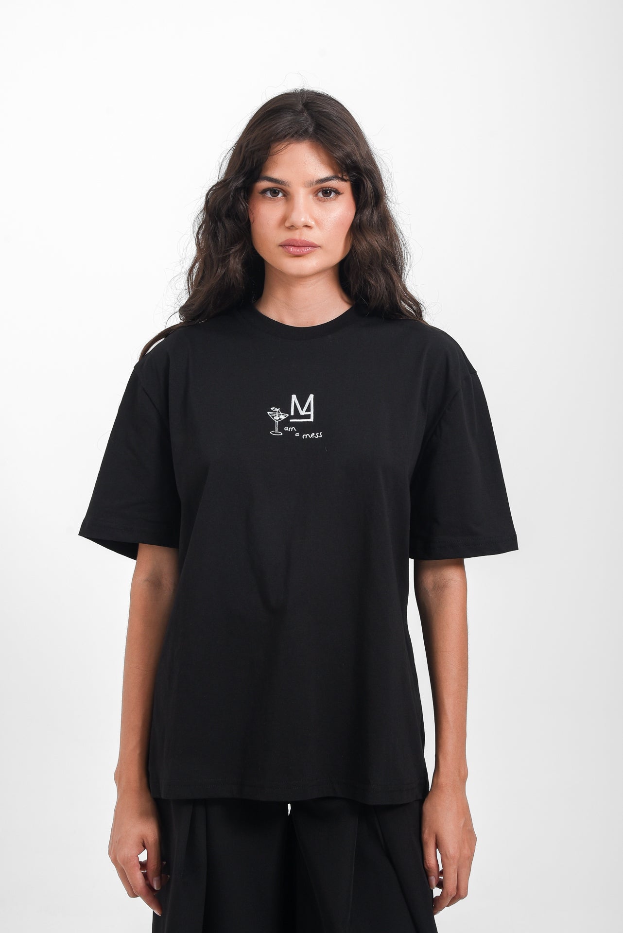 "I am a mess" Unisex Tee In Black