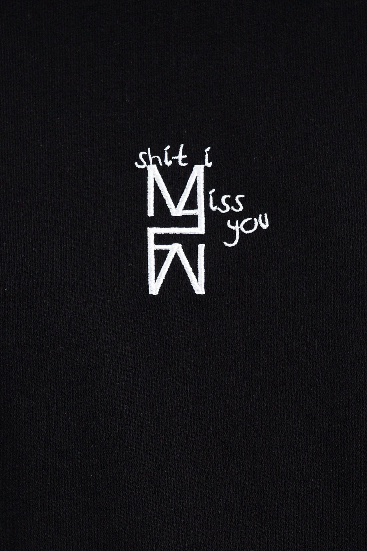 "Shit I miss you" Unisex Tee In Black