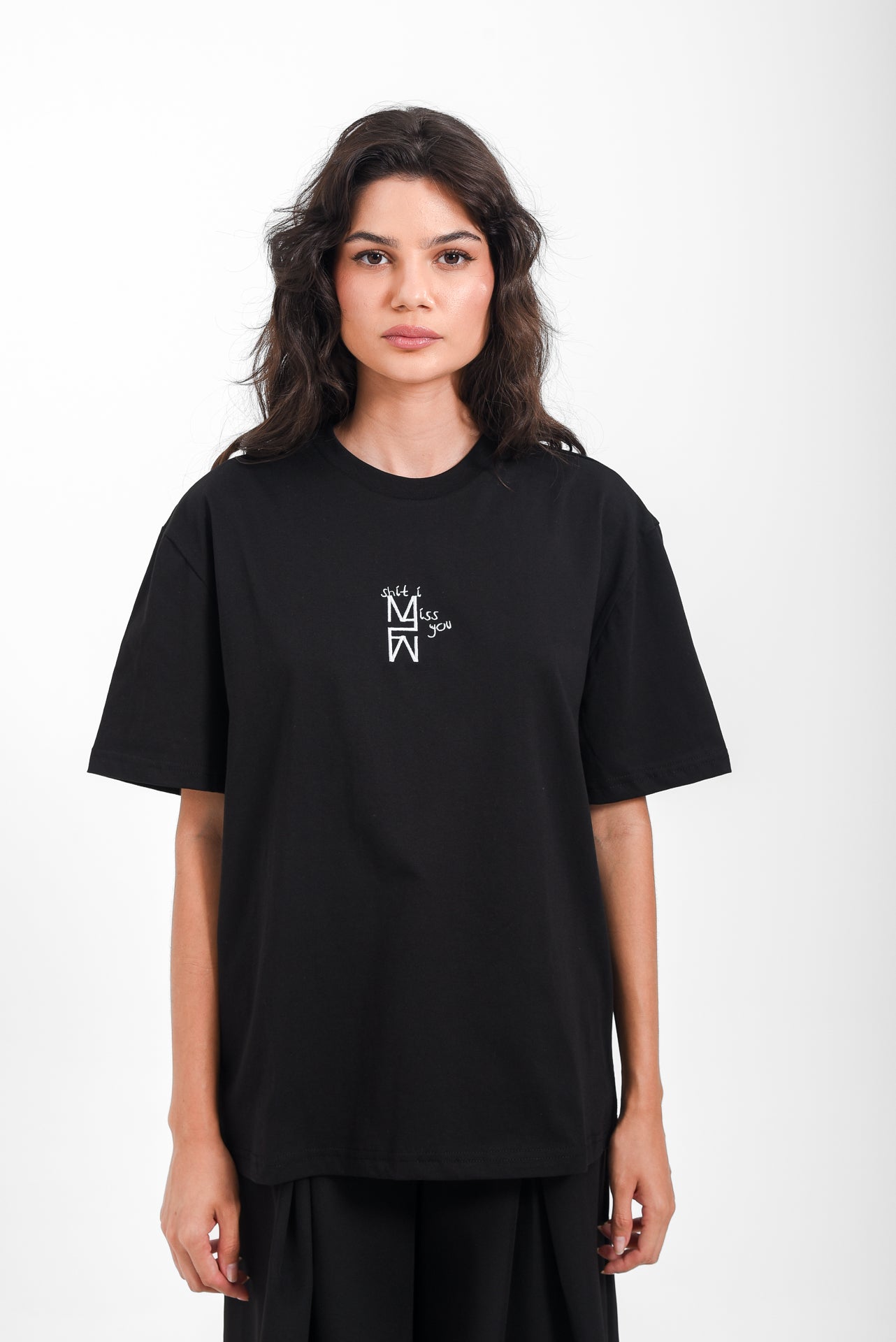 "Shit I miss you" Unisex Tee In Black
