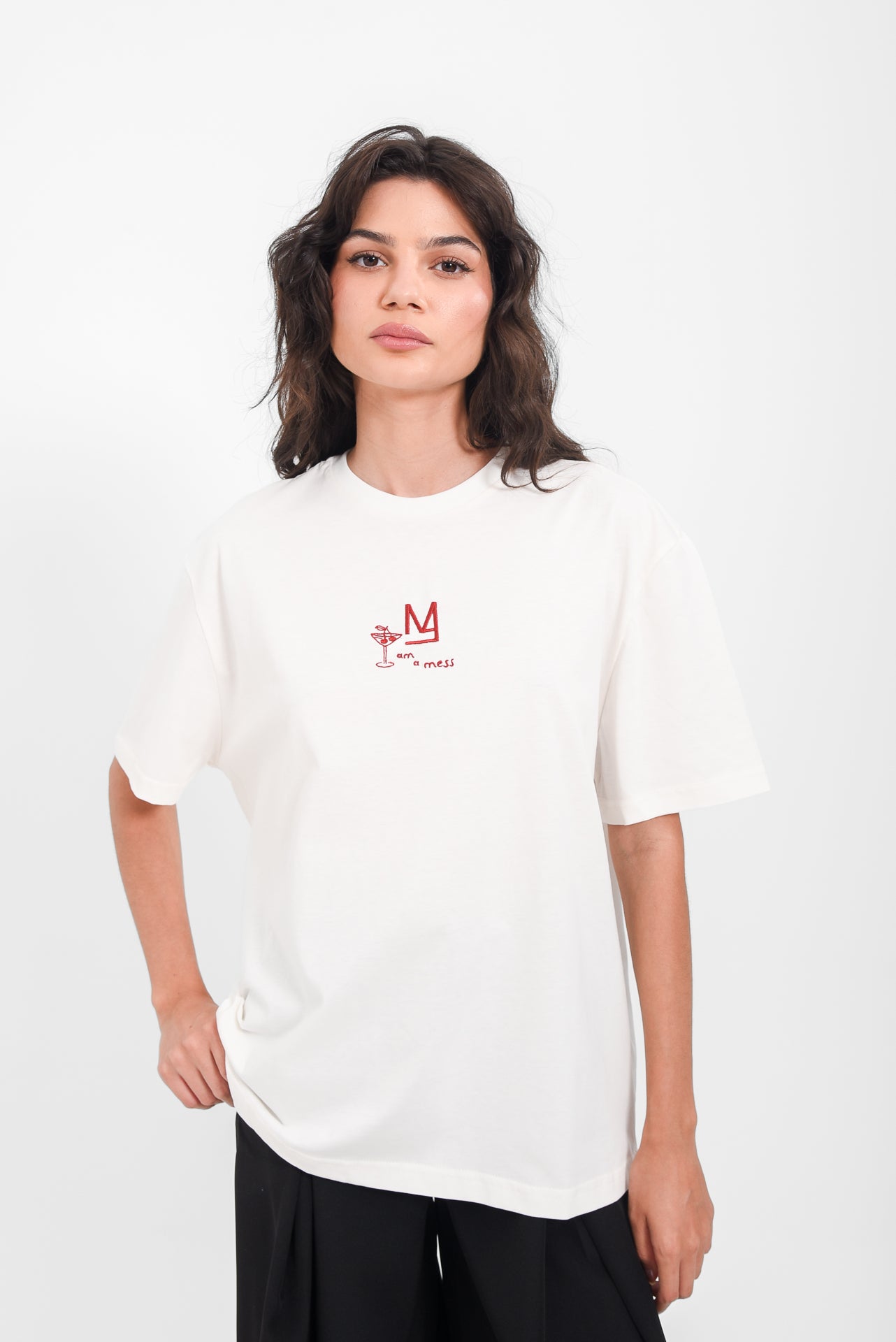"I am a mess" Unisex Tee In Ivory