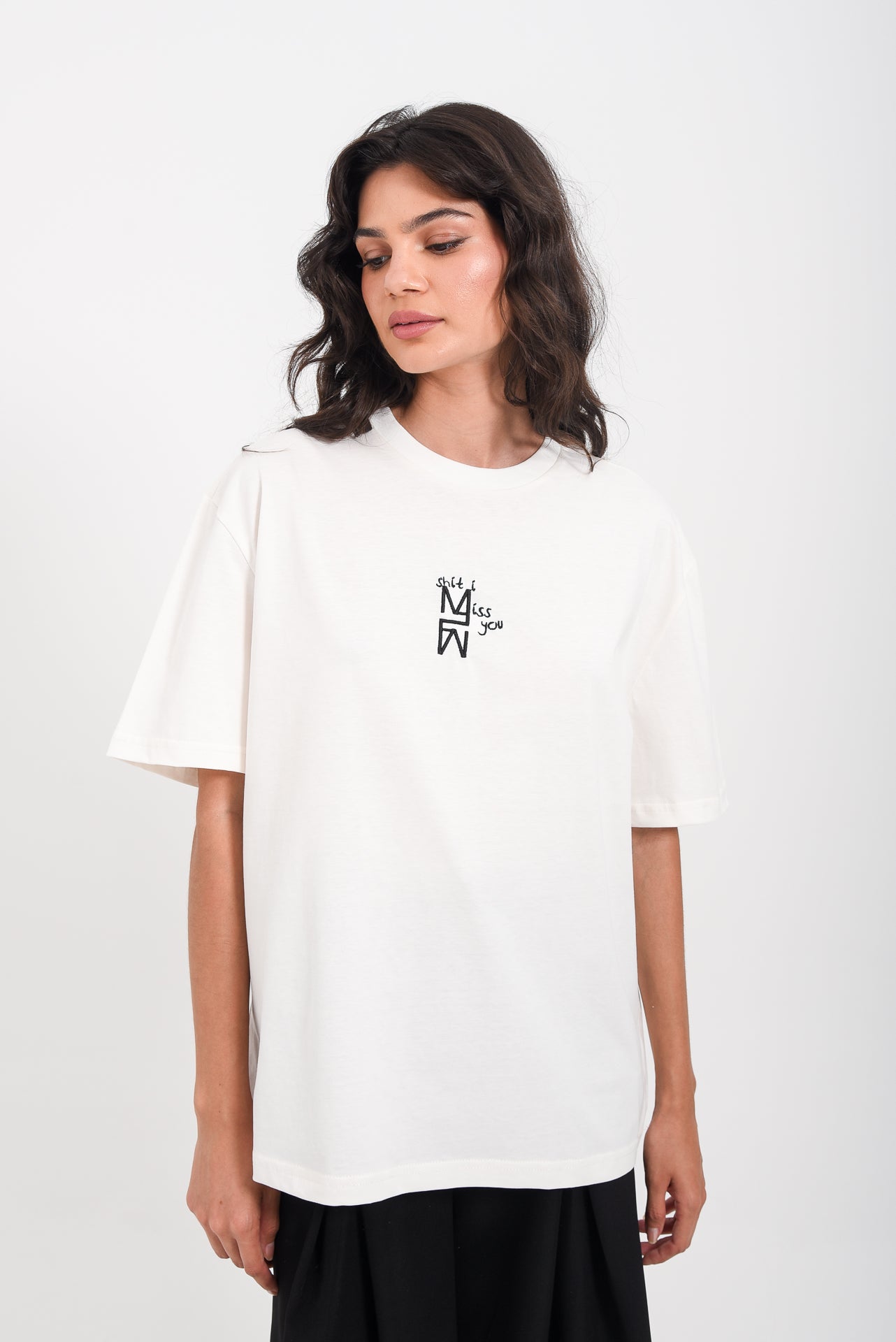 "Shit I miss you" Unisex Tee In Ivory