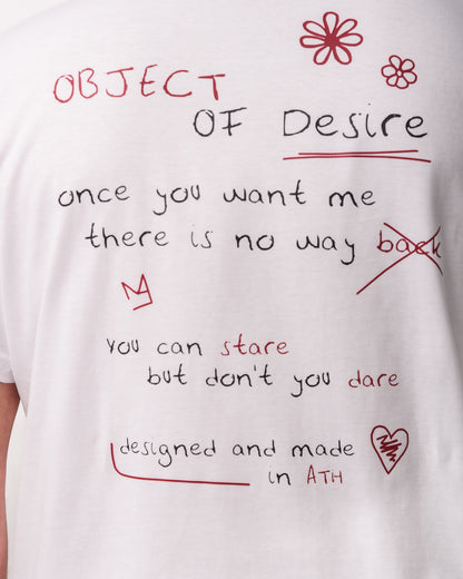 "Object of Desire" Unisex Tee In White