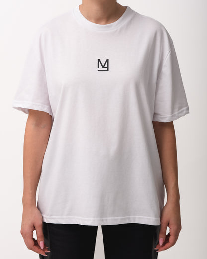 "Step Closer" Unisex Tee In White