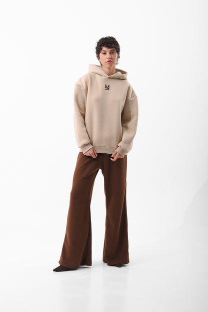 Unisex Logo Hoodie in Beige