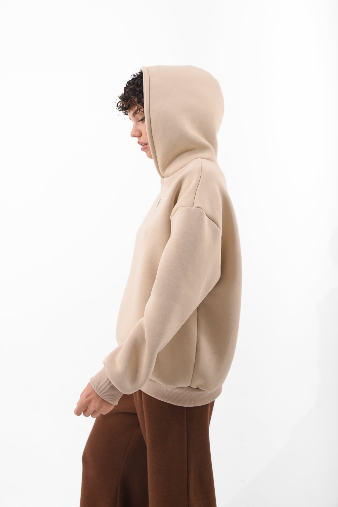 Unisex Logo Hoodie in Beige