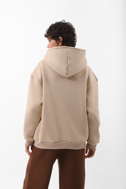 Unisex Logo Hoodie in Beige