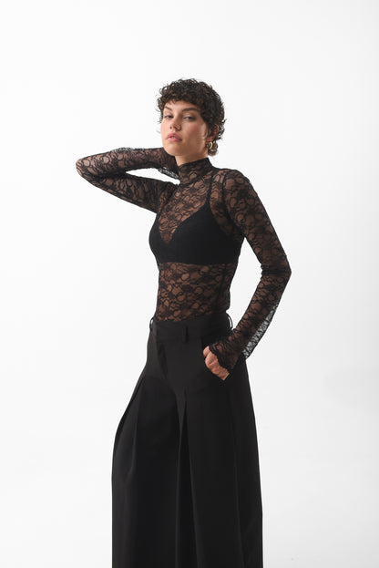 Floral Lace Sheer Top