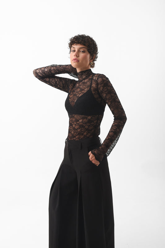 Floral Lace Sheer Top