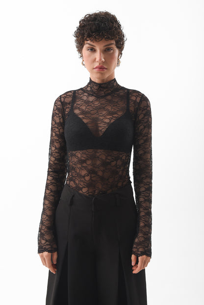 Floral Lace Sheer Top