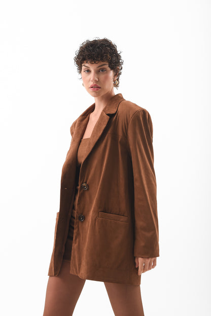 Brown Suede Blazer