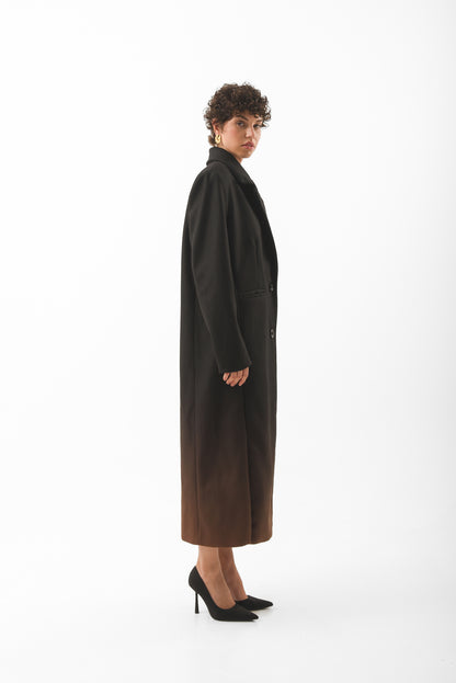Two-Tone Gradient Long Coat