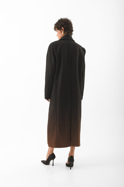 Two-Tone Gradient Long Coat