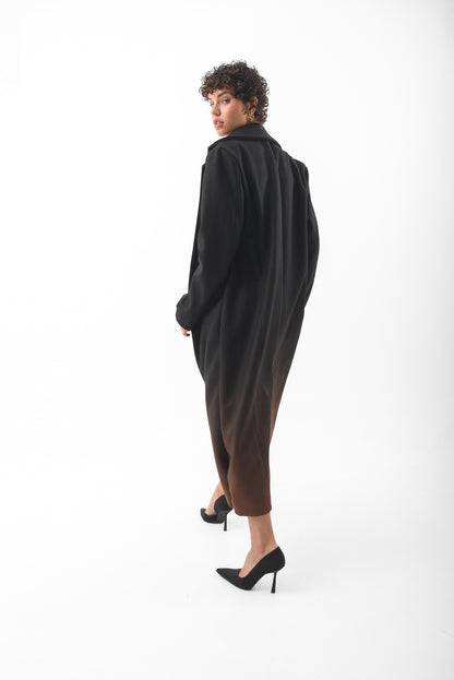 Two-Tone Gradient Long Coat