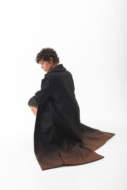 Two-Tone Gradient Long Coat